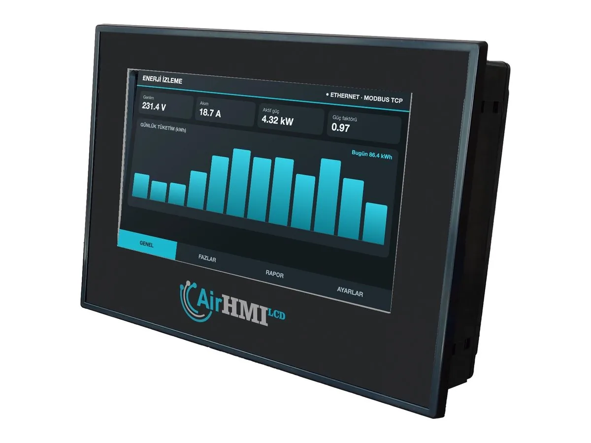 AirHMI Panel PC 7" Ethernetli Rezistif – görsel 3